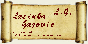 Latinka Gajović vizit kartica